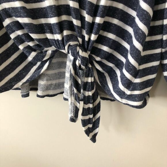 Caslon Stripe Boatneck Knot Front Sweater - Picture 5 of 7